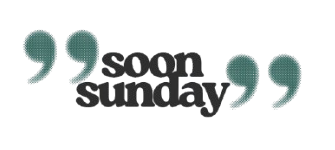 logo soon sunday gris and green