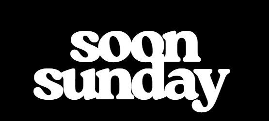 logo soon sunday black & white